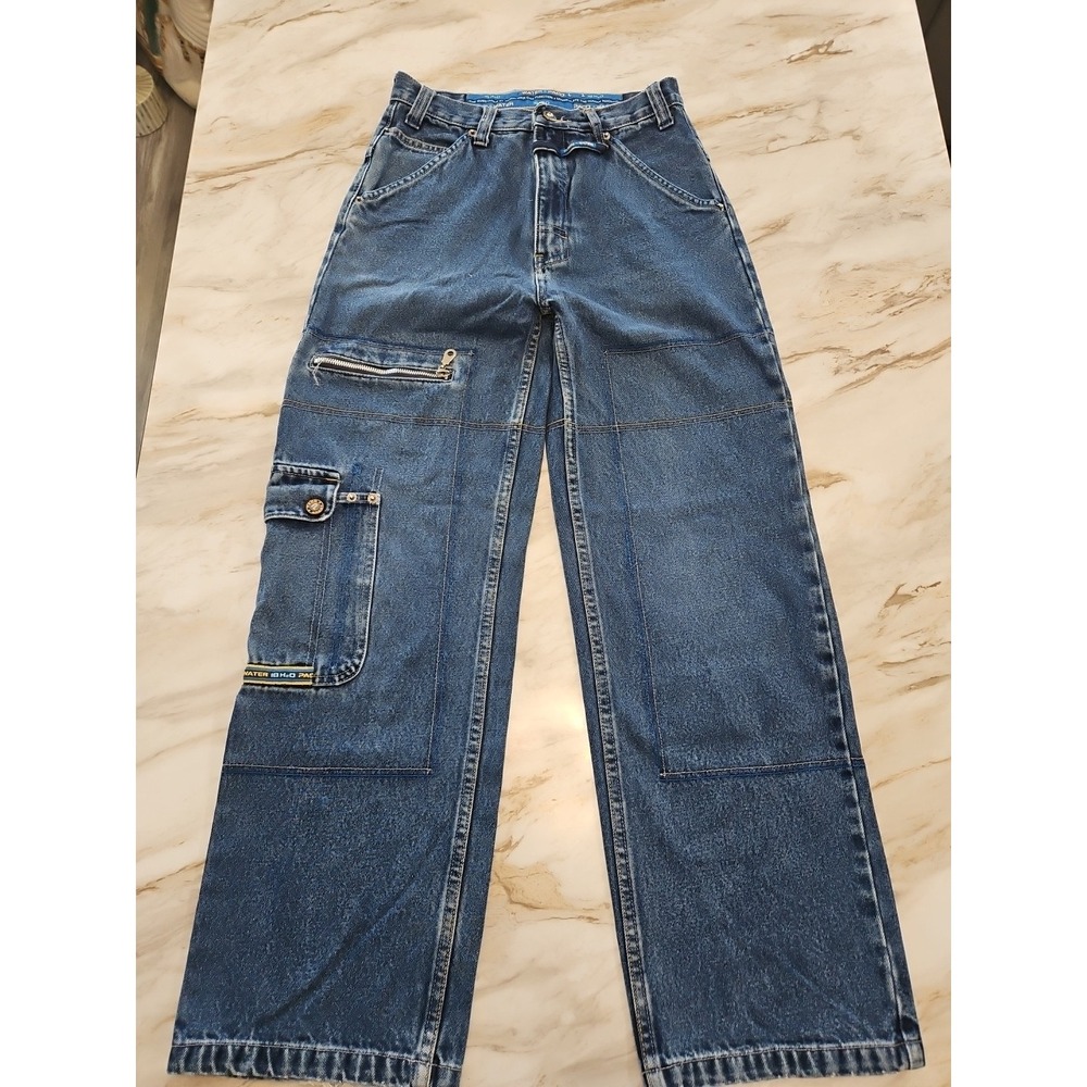 Paco = Water H2O Denim Jeans Blue Y2K Boys Youth Size 14 With Pockets Zippers